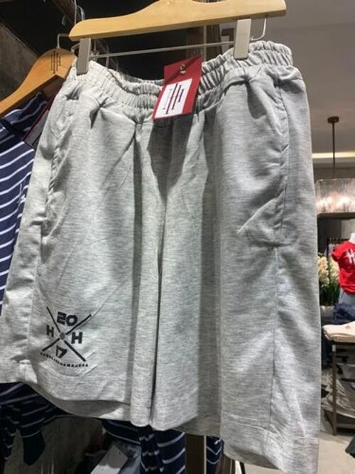 Unisex Plain Shorts - White Smoke