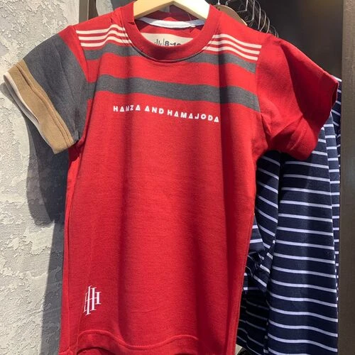 Striped Pattern Tees - Red
