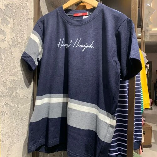 Round Neck Tees - Blue